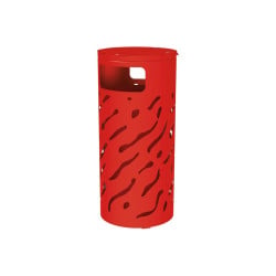 Corbeille standard Venise 80 litres Procity - Ø 450 x hauteur 845 mm - Sans seau - Rouge signalisation