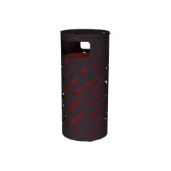 Corbeille standard Venise 80 litres Procity - Ø 450 x hauteur 845 mm - Sans seau - Noir foncé