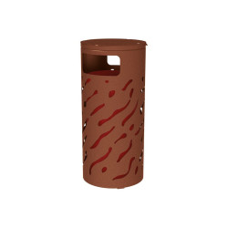 Corbeille standard Venise 80 litres Procity - Ø 450 x hauteur 845 mm - Sans seau - Aspect Corten