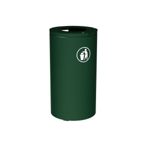 Corbeille Olbia 80 litres Procity - Ø 450 x hauteur 845 mm - Avec seau - Vert mousse