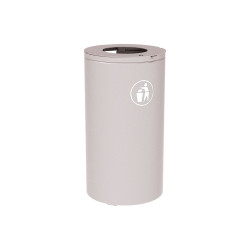 Corbeille Olbia 80 litres Procity - Ø 450 x hauteur 845 mm - Avec seau - Gris soie