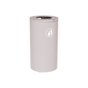 Corbeille Olbia 80 litres Procity - Ø 450 x hauteur 845 mm - Avec seau - Gris soie
