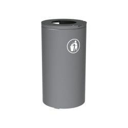 Corbeille Olbia 80 litres Procity - Ø 450 x hauteur 845 mm - Avec seau - Gris Procity