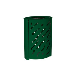 Corbeille standard Venise 120 litres Procity - larg. 590 x prof. 435 x haut. 845 mm - Vert mousse