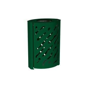 Corbeille standard Venise 120 litres Procity - larg. 590 x prof. 435 x haut. 845 mm - Vert mousse