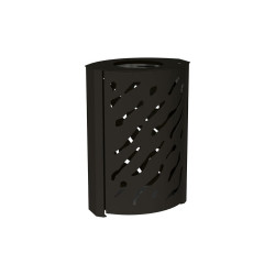 Corbeille standard Venise 120 litres Procity - larg. 590 x prof. 435 x haut. 845 mm - Noir foncé