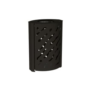 Corbeille standard Venise 120 litres Procity - larg. 590 x prof. 435 x haut. 845 mm - Noir foncé