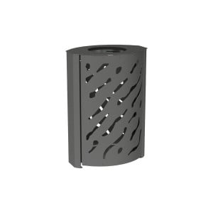 Corbeille standard Venise 120 litres Procity - larg. 590 x prof. 435 x haut. 845 mm - Gris Procity