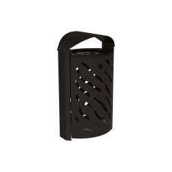 Corbeille couvercle réhaussé Venise 120 litres Procity - larg. 595 x prof. 435 x haut. 1025 mm - Noir foncé