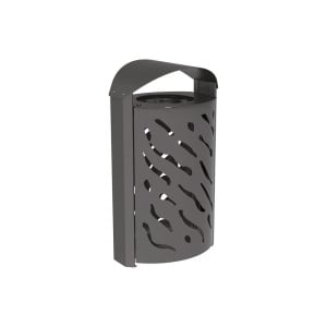 Corbeille couvercle réhaussé Venise 120 litres Procity - larg. 595 x prof. 435 x haut. 1025 mm - Gris procity