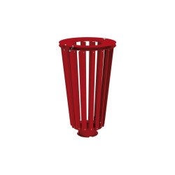 Corbeille Lofoten acier 80 litres Procity - Sans seau - Rouge pourpre