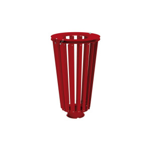 Corbeille Lofoten acier 80 litres Procity - Sans seau - Rouge pourpre