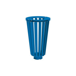 Corbeille Lofoten acier 80 litres Procity - Sans seau - Bleu gentiane