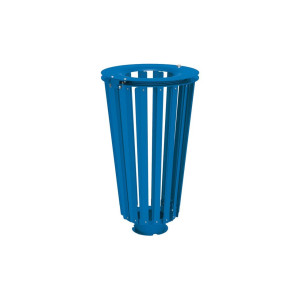 Corbeille Lofoten acier 80 litres Procity - Sans seau - Bleu gentiane