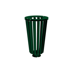 Corbeille Lofoten acier 80 litres Procity - Sans seau - Vert mousse