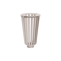 Corbeille Lofoten acier 80 litres Procity - Sans seau - Gris soie