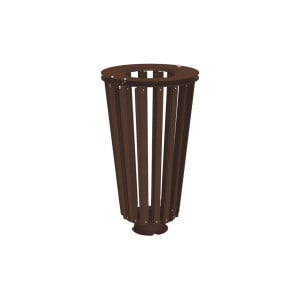 Corbeille Lofoten acier 80 litres Procity - Sans seau - Brun chocolat