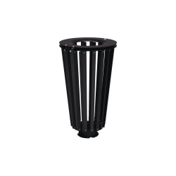 Corbeille Lofoten acier 80 litres Procity - Sans seau - Noir foncé