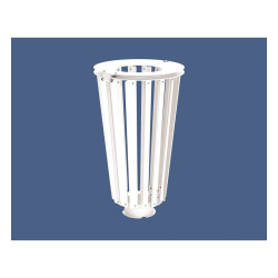 Corbeille Lofoten acier 80 litres Procity - Sans seau - Blanc pur