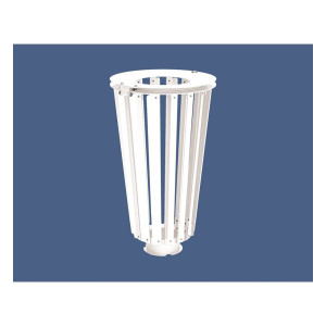 Corbeille Lofoten acier 80 litres Procity - Sans seau - Blanc pur
