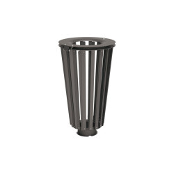 Corbeille Lofoten acier 80 litres Procity - Sans seau - Gris Procity