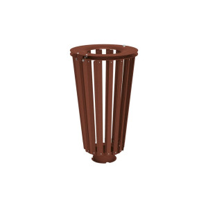 Corbeille Lofoten acier 80 litres Procity - Sans seau - Aspect Corten