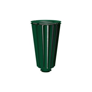 Corbeille Lofoten acier 80 litres Procity - Avec seau galva - Vert mousse