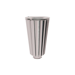 Corbeille Lofoten acier 80 litres Procity - Avec seau galva - Gris soie