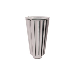 Corbeille Lofoten acier 80 litres Procity - Avec seau galva - Gris soie