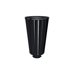 Corbeille Lofoten acier 80 litres Procity - Avec seau galva - Noir foncé