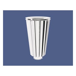 Corbeille Lofoten acier 80 litres Procity - Avec seau galva - Blanc pur