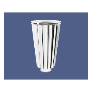 Corbeille Lofoten acier 80 litres Procity - Avec seau galva - Blanc pur