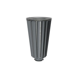 Corbeille Lofoten acier 80 litres Procity - Avec seau galva - Gris Procity