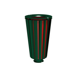 Corbeille Lofoten acier 80 litres Procity - Avec seau peint/galva - Vert mousse
