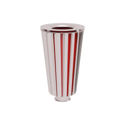 Corbeille Lofoten acier 80 litres Procity - Avec seau peint/galva - Gris soie