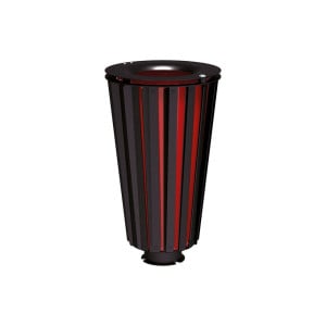 Corbeille Lofoten acier 80 litres Procity - Avec seau peint/galva - Noir foncé
