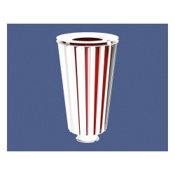 Corbeille Lofoten acier 80 litres Procity - Avec seau peint/galva - Blanc pur