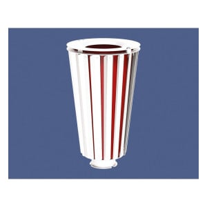 Corbeille Lofoten acier 80 litres Procity - Avec seau peint/galva - Blanc pur