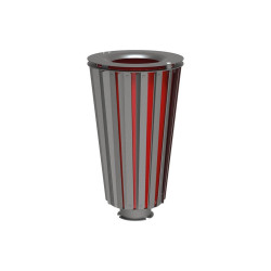 Corbeille Lofoten acier 80 litres Procity - Avec seau peint/galva - Gris Procity