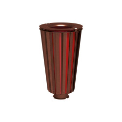 Corbeille Lofoten acier 80 litres Procity - Avec seau peint/galva - Aspect Corten