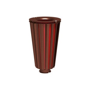 Corbeille Lofoten acier 80 litres Procity - Avec seau peint/galva - Aspect Corten