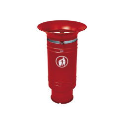 Corbeille Cévennes 60 litres Procity - Avec seau tôle électrozinguée - Rouge pourpre