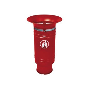 Corbeille Cévennes 60 litres Procity - Avec seau tôle électrozinguée - Rouge pourpre
