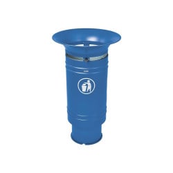 Corbeille Cévennes 60 litres Procity - Avec seau tôle électrozinguée - Bleu gentiane