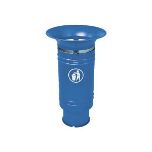 Corbeille Cévennes 60 litres Procity - Avec seau tôle électrozinguée - Bleu gentiane