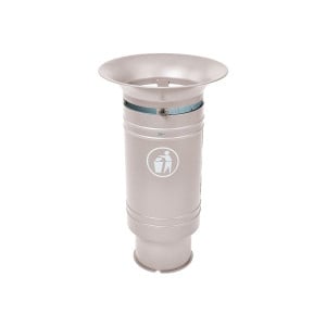 Corbeille Cévennes 60 litres Procity - Avec seau tôle électrozinguée - Gris soie