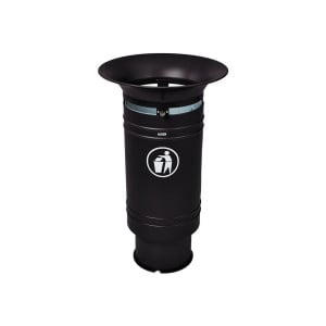 Corbeille Cévennes 60 litres Procity - Avec seau tôle électrozinguée - Noir foncé