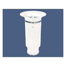 Corbeille Cévennes 60 litres Procity - Avec seau tôle électrozinguée - Blanc pur