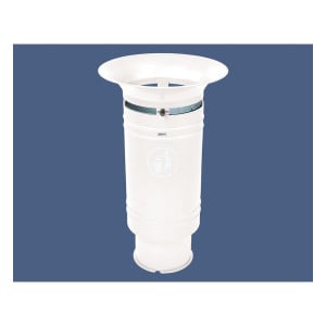 Corbeille Cévennes 60 litres Procity - Avec seau tôle électrozinguée - Blanc pur