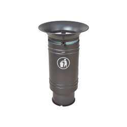 Corbeille Cévennes 60 litres Procity - Avec seau tôle électrozinguée - Gris Procity